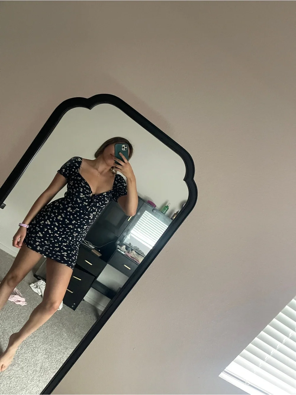 Windsor navy blue Floral Mini Dress